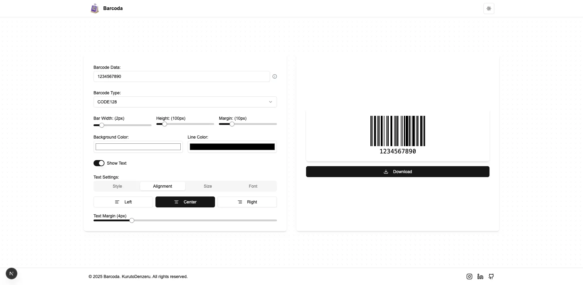 Barcoda - Barcode Generator
