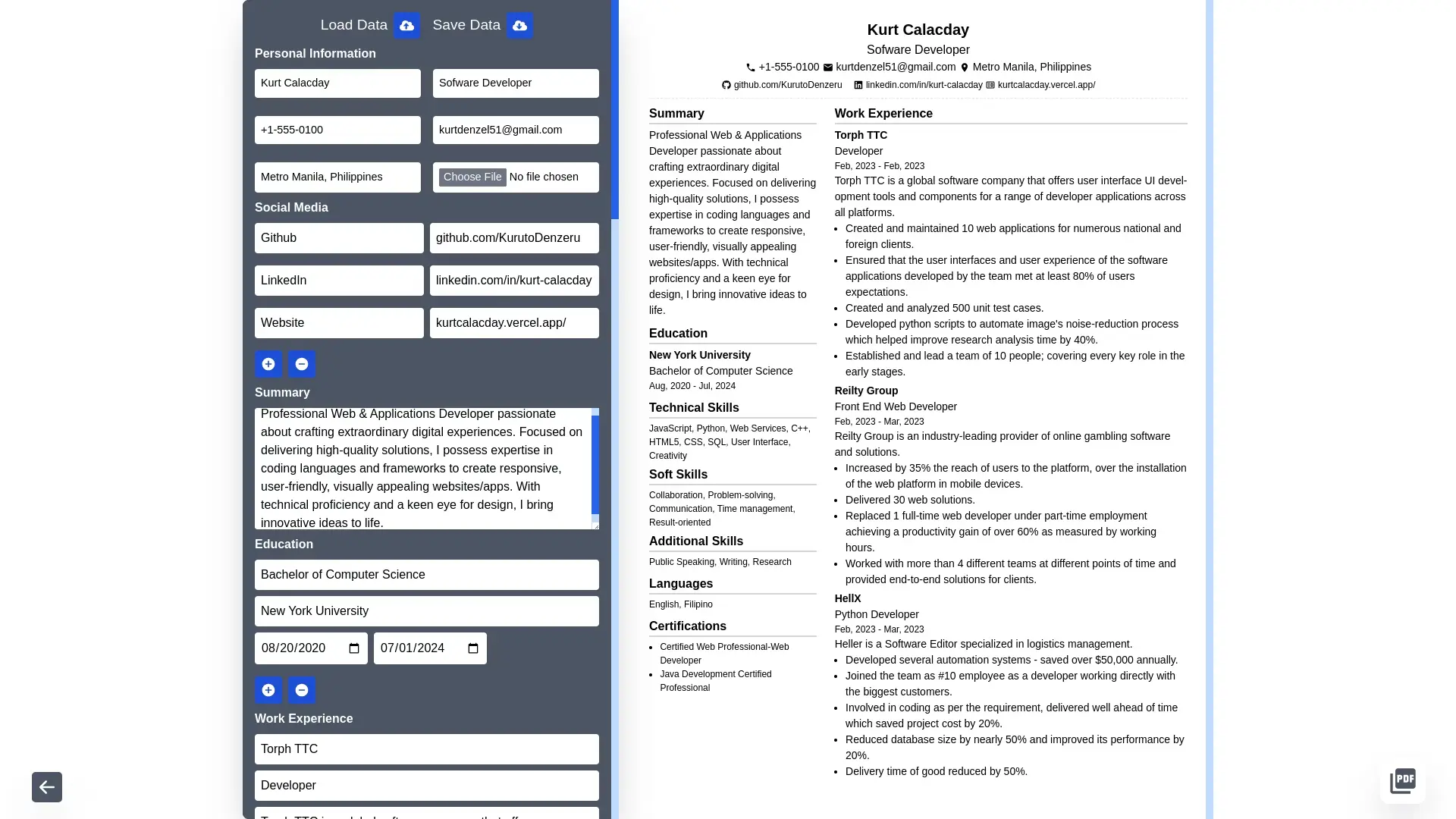 Resume Forge / Generator